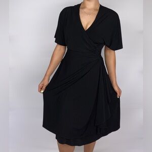 NOT FOR SALE VICKY‎ TIEL Wrap Tie Short Sleeve Dress